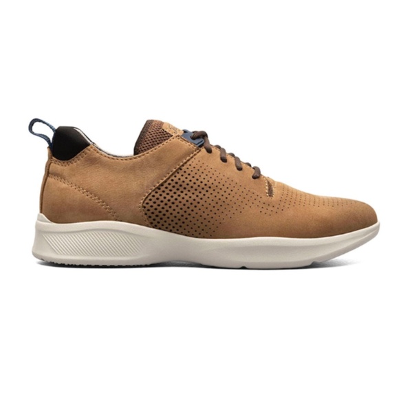 Mens Florsheim Studio Perf Toe Sneaker in Tan Nubuck. 14364 240 main image 6